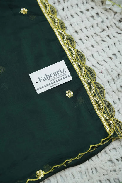 Revati Women's Woven Design zari work Half Saree with Blouse and Dupatta