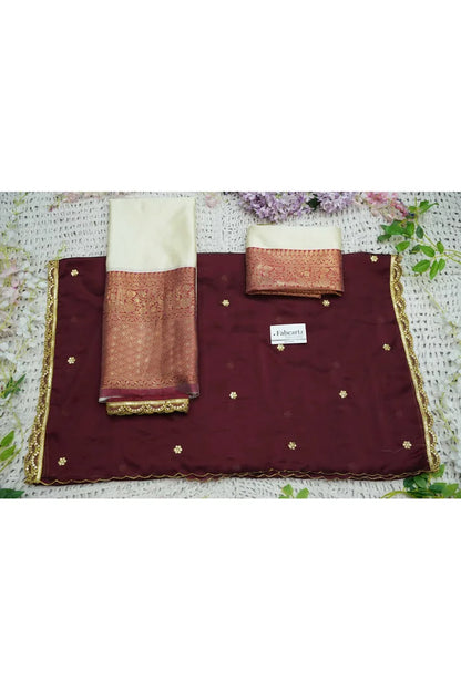 Revati Women's Woven Design zari work Half Saree with Blouse and Dupatta