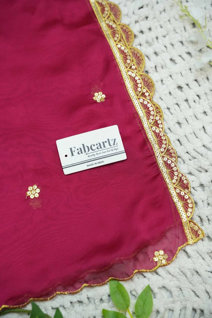 Revati Women's Woven Design zari work Half Saree with Blouse and Dupatta