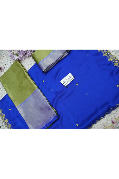 South Indian Festival Traditional Half Saree with Embroidered Blouse & Dupatta (Kanika)