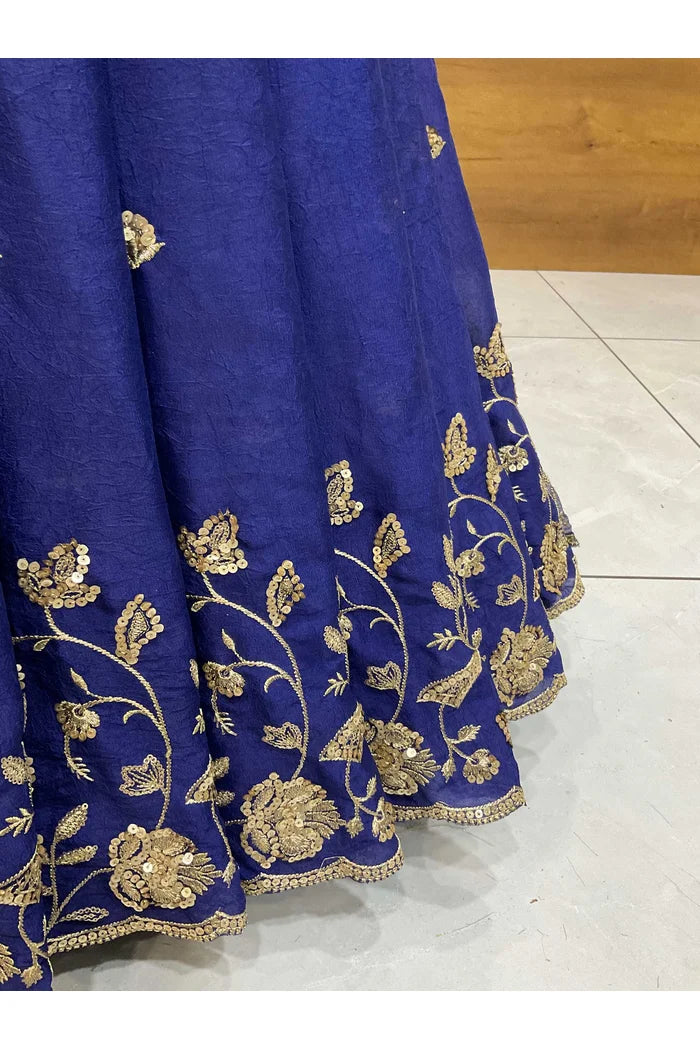Aayra South Indian Festival Traditional Rangoli Crushed Lehenga Choli