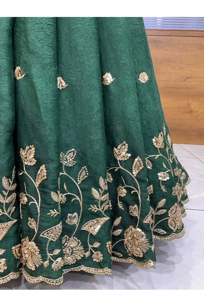 Aayra South Indian Festival Traditional Rangoli Crushed Lehenga Choli