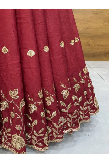 Aayra South Indian Festival Traditional Rangoli Crushed Lehenga Choli