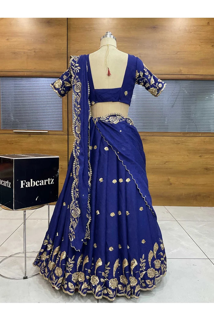 Aayra South Indian Festival Traditional Rangoli Crushed Lehenga Choli