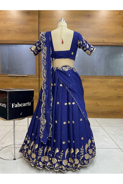 Aayra South Indian Festival Traditional Rangoli Crushed Lehenga Choli