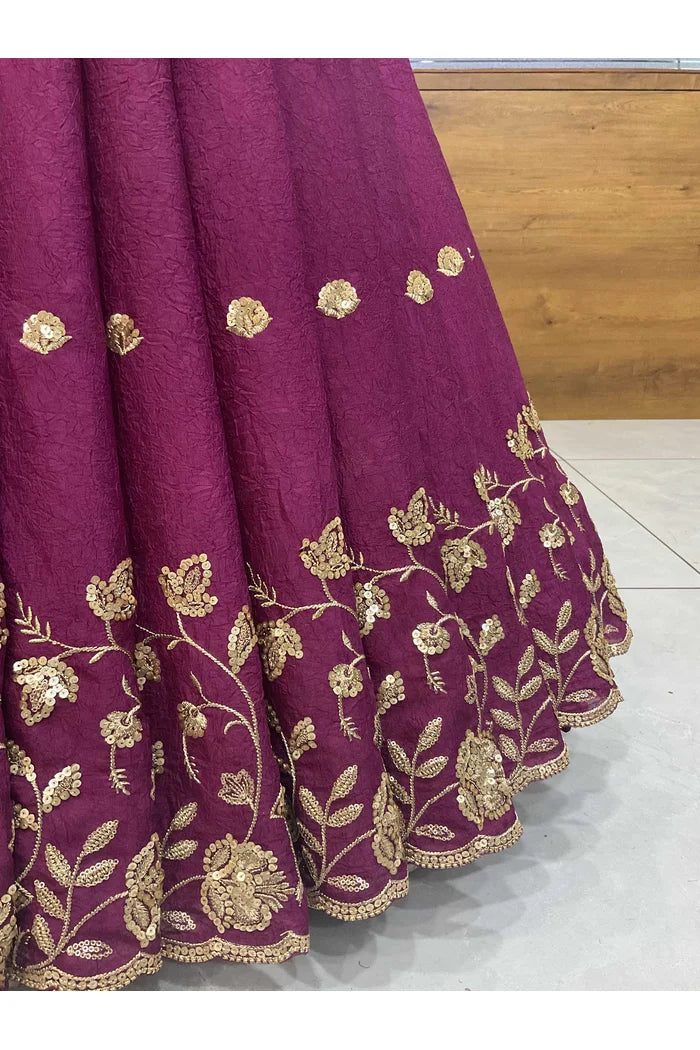 Aayra South Indian Festival Traditional Rangoli Crushed Lehenga Choli