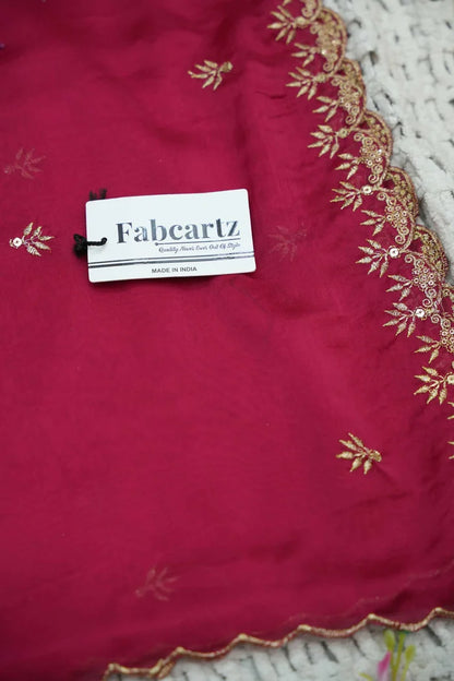 Beautiful South Indian Style Unstitch Half Saree with Embroidery Blouse and Dupatta for Women | Rashmika