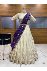 దక్షిణ భారత పండుగ సాంప్రదాయ హాఫ్ చీర (ఛవి) 