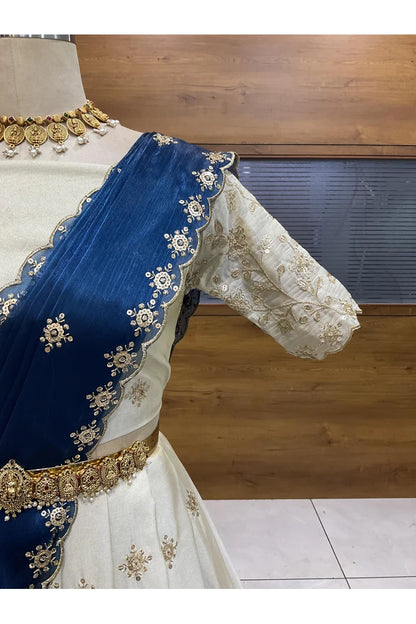 దక్షిణ భారత పండుగ సాంప్రదాయ హాఫ్ చీర (ఛవి) 