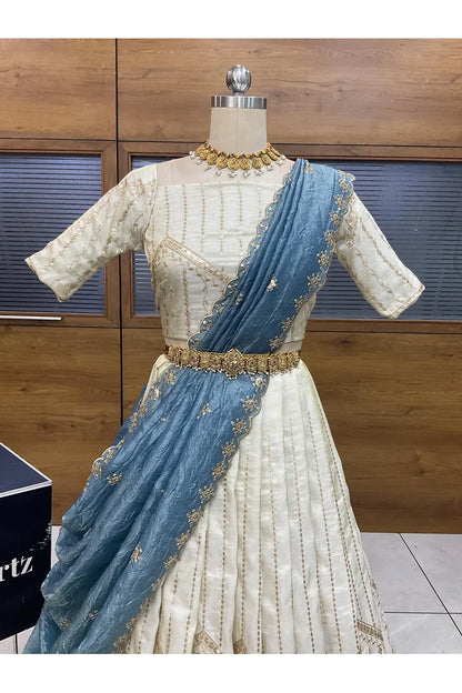 దక్షిణ భారత పండుగ సాంప్రదాయ హాఫ్ చీర (ఛవి) 