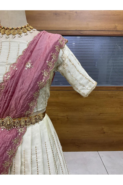 దక్షిణ భారత పండుగ సాంప్రదాయ హాఫ్ చీర (ఛవి) 