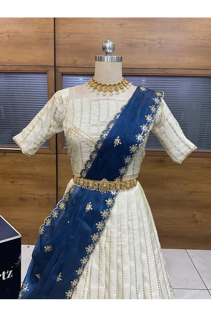 దక్షిణ భారత పండుగ సాంప్రదాయ హాఫ్ చీర (ఛవి) 