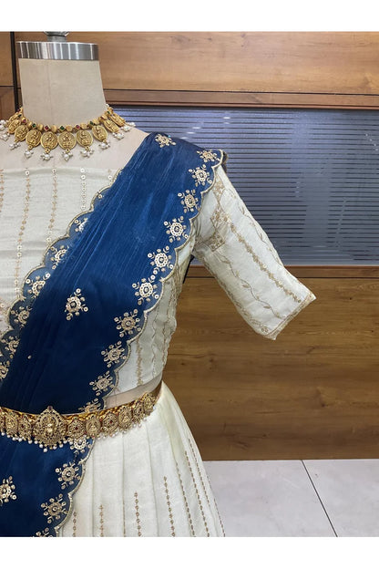 దక్షిణ భారత పండుగ సాంప్రదాయ హాఫ్ చీర (ఛవి) 