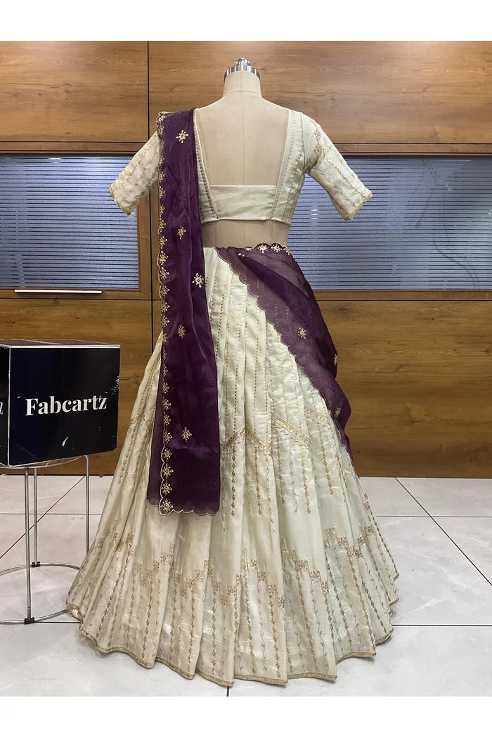 దక్షిణ భారత పండుగ సాంప్రదాయ హాఫ్ చీర (ఛవి) 