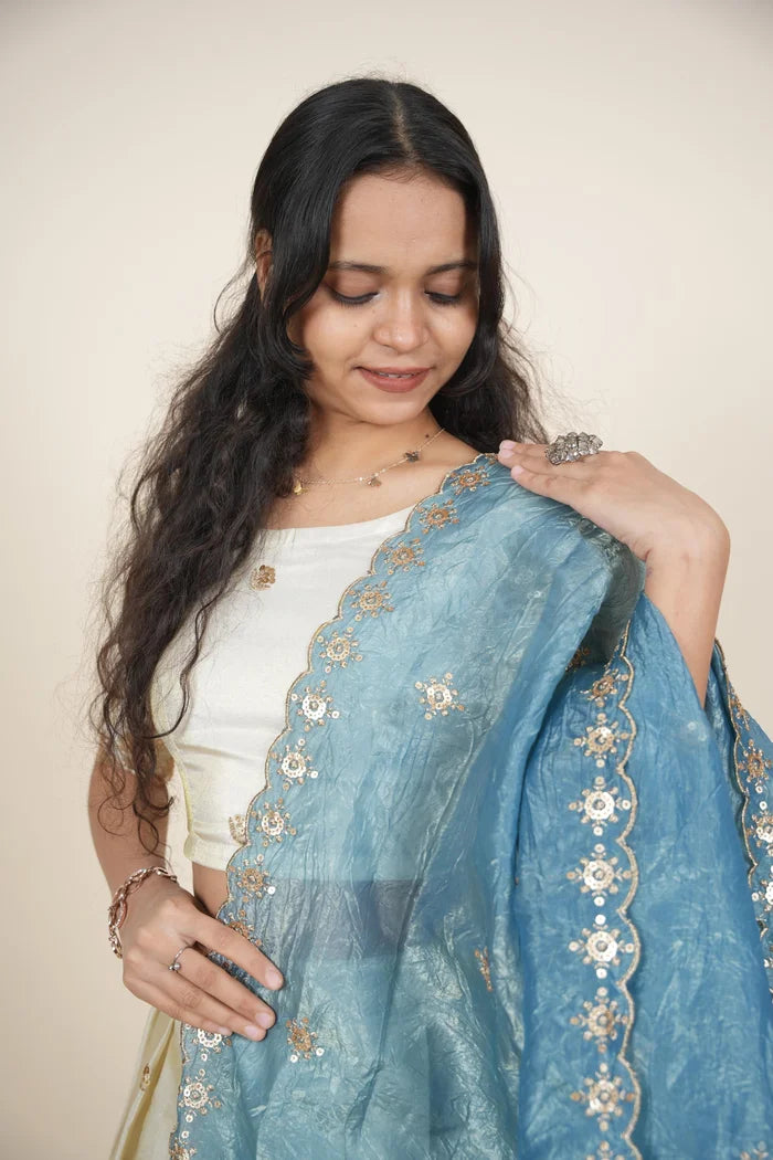 దక్షిణ భారత పండుగ సాంప్రదాయ హాఫ్ చీర (ఛవి) 