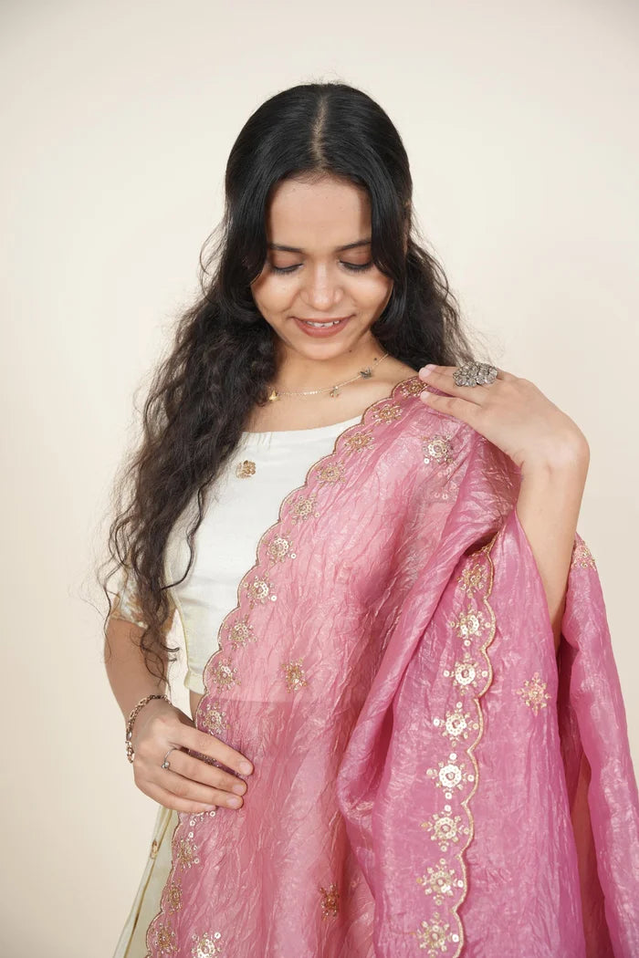 దక్షిణ భారత పండుగ సాంప్రదాయ హాఫ్ చీర (ఛవి) 