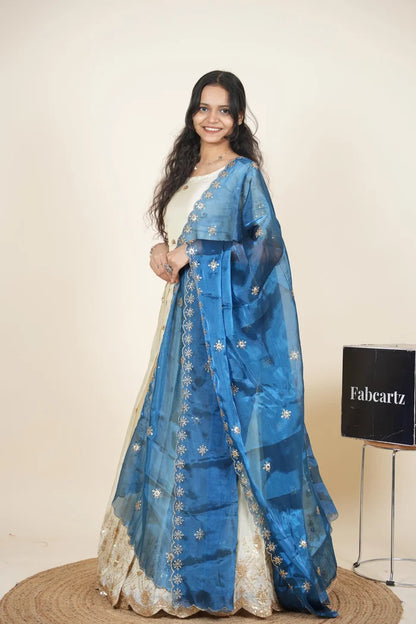 దక్షిణ భారత పండుగ సాంప్రదాయ హాఫ్ చీర (ఛవి) 