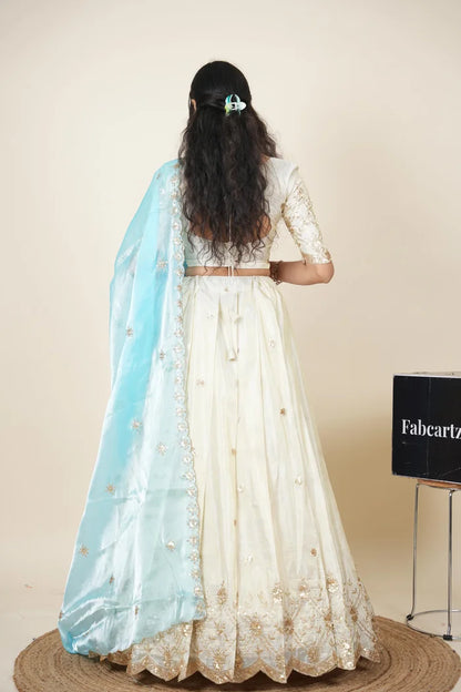 దక్షిణ భారత పండుగ సాంప్రదాయ హాఫ్ చీర (ఛవి) 