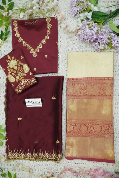 దక్షిణ భారత పండుగ సాంప్రదాయ హాఫ్ చీర (ఛవి) 