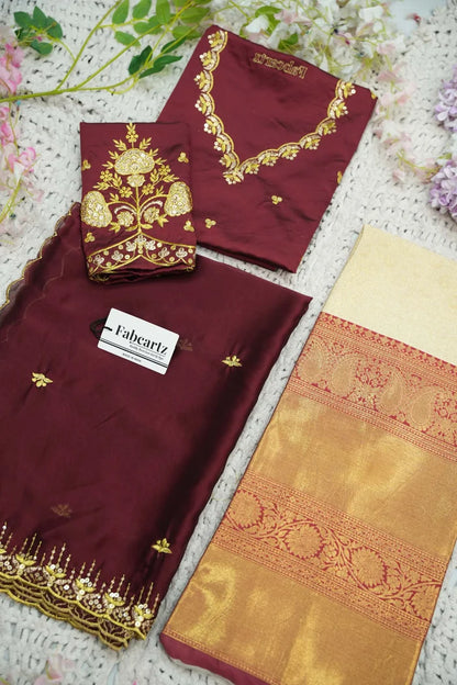 దక్షిణ భారత పండుగ సాంప్రదాయ హాఫ్ చీర (ఛవి) 