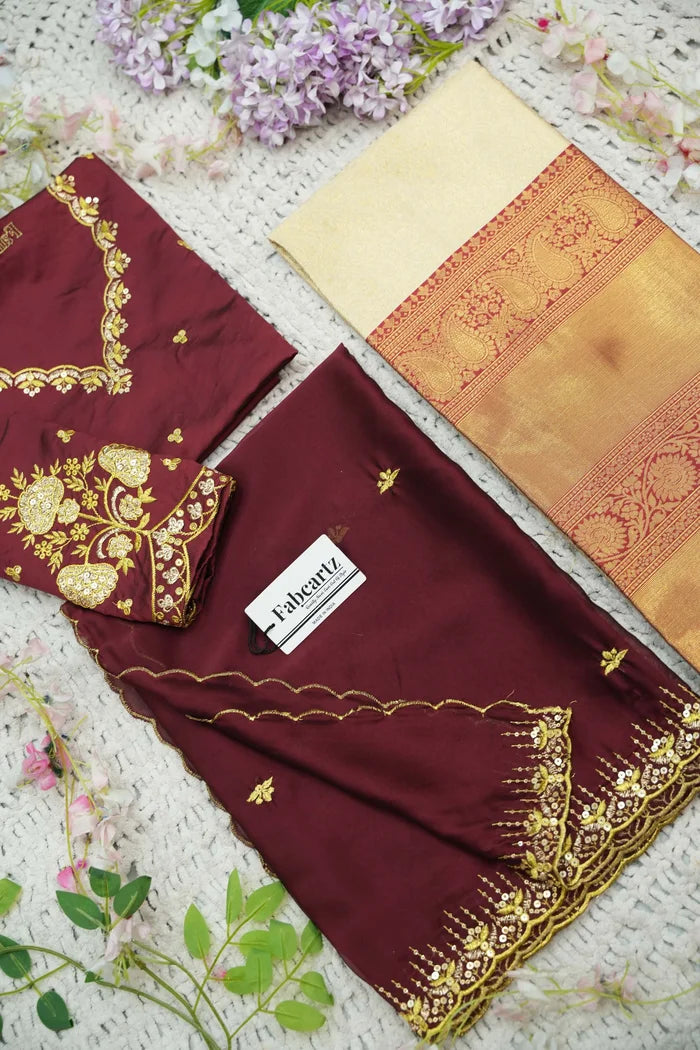 దక్షిణ భారత పండుగ సాంప్రదాయ హాఫ్ చీర (ఛవి) 