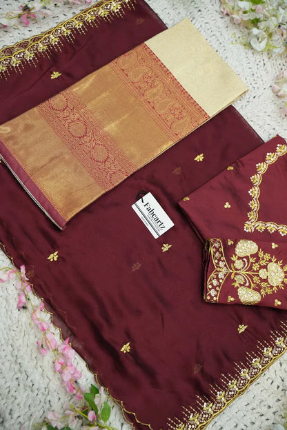 దక్షిణ భారత పండుగ సాంప్రదాయ హాఫ్ చీర (ఛవి) 