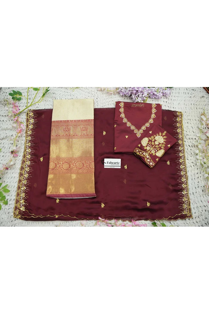 దక్షిణ భారత పండుగ సాంప్రదాయ హాఫ్ చీర (ఛవి) 