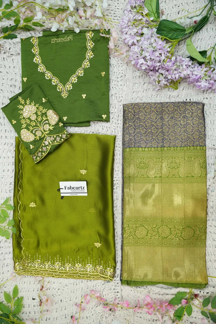 దక్షిణ భారత పండుగ సాంప్రదాయ హాఫ్ చీర (ఛవి) 