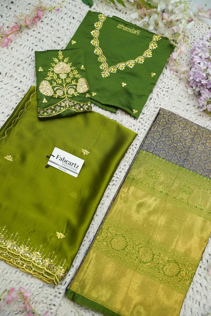 దక్షిణ భారత పండుగ సాంప్రదాయ హాఫ్ చీర (ఛవి) 