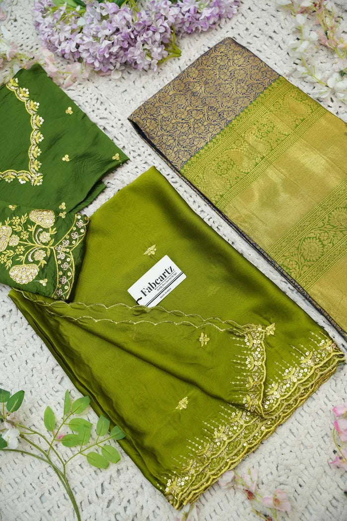 దక్షిణ భారత పండుగ సాంప్రదాయ హాఫ్ చీర (ఛవి) 