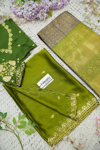 దక్షిణ భారత పండుగ సాంప్రదాయ హాఫ్ చీర (ఛవి) 