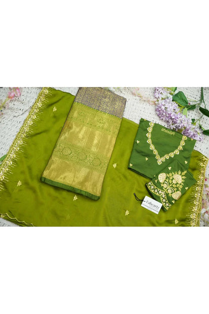 దక్షిణ భారత పండుగ సాంప్రదాయ హాఫ్ చీర (ఛవి) 