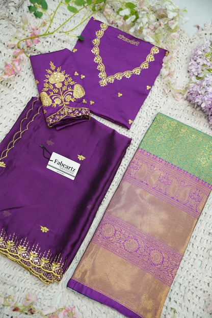 దక్షిణ భారత పండుగ సాంప్రదాయ హాఫ్ చీర (ఛవి) 