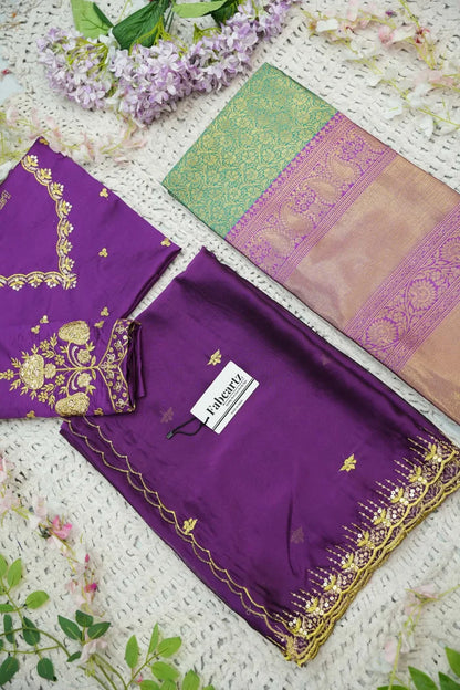 దక్షిణ భారత పండుగ సాంప్రదాయ హాఫ్ చీర (ఛవి) 