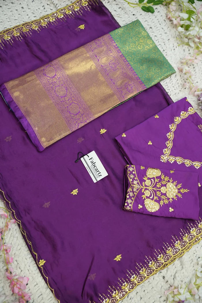 దక్షిణ భారత పండుగ సాంప్రదాయ హాఫ్ చీర (ఛవి) 