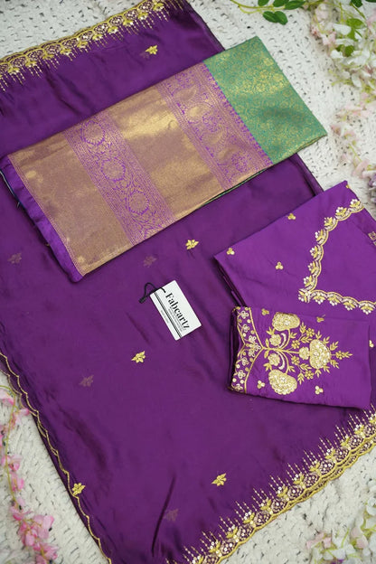 దక్షిణ భారత పండుగ సాంప్రదాయ హాఫ్ చీర (ఛవి) 