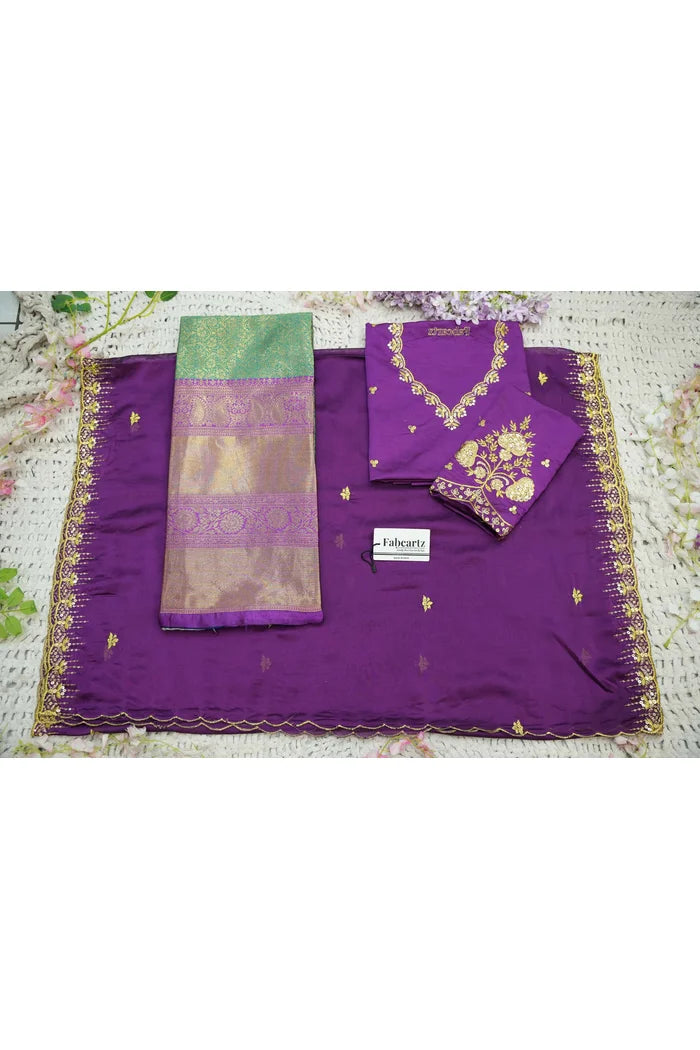 దక్షిణ భారత పండుగ సాంప్రదాయ హాఫ్ చీర (ఛవి) 