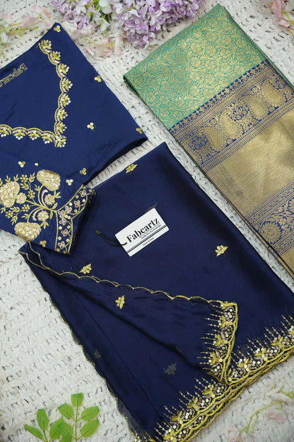 దక్షిణ భారత పండుగ సాంప్రదాయ హాఫ్ చీర (ఛవి) 