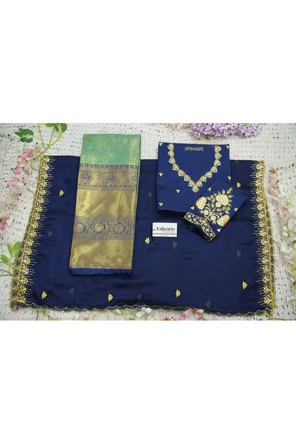 దక్షిణ భారత పండుగ సాంప్రదాయ హాఫ్ చీర (ఛవి) 