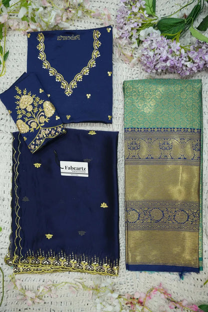 దక్షిణ భారత పండుగ సాంప్రదాయ హాఫ్ చీర (ఛవి) 