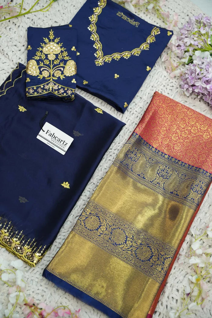 దక్షిణ భారత పండుగ సాంప్రదాయ హాఫ్ చీర (ఛవి) 