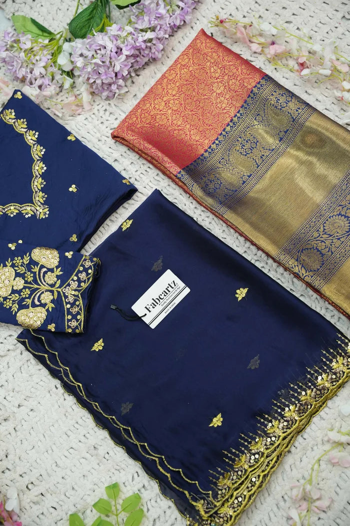 దక్షిణ భారత పండుగ సాంప్రదాయ హాఫ్ చీర (ఛవి) 