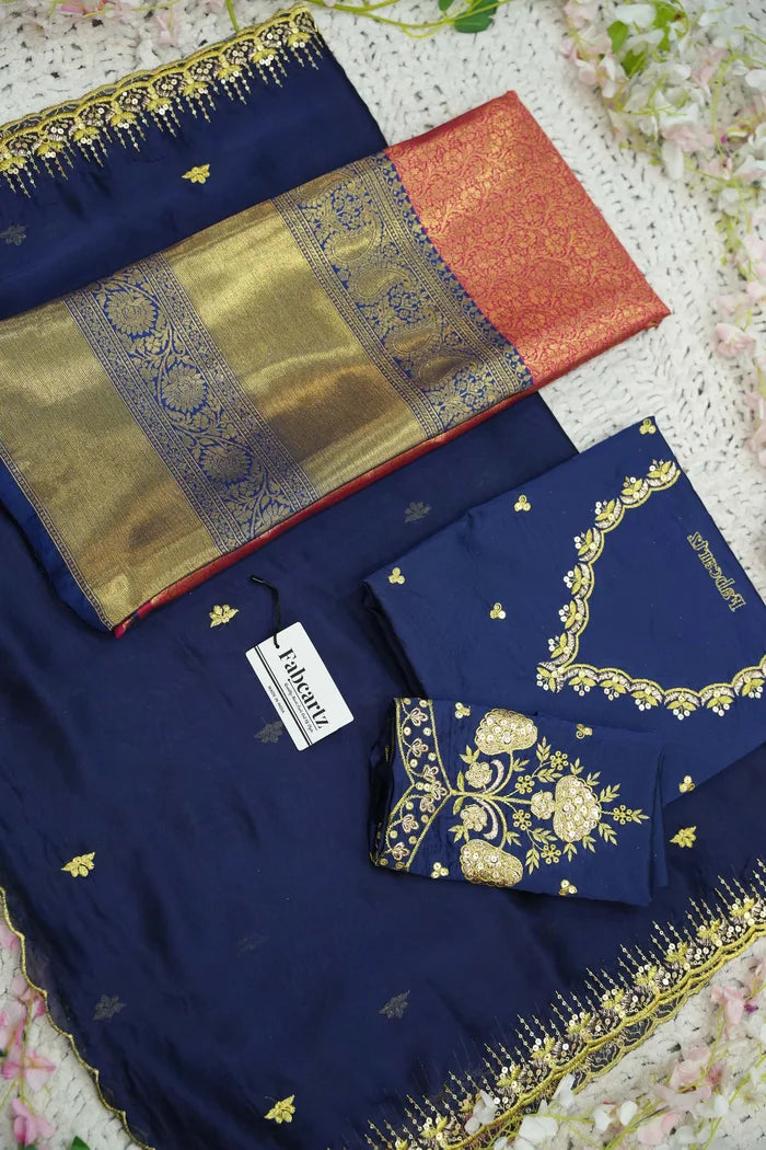 దక్షిణ భారత పండుగ సాంప్రదాయ హాఫ్ చీర (ఛవి) 