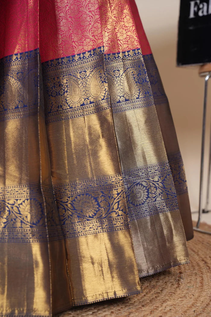 దక్షిణ భారత పండుగ సాంప్రదాయ హాఫ్ చీర (ఛవి) 