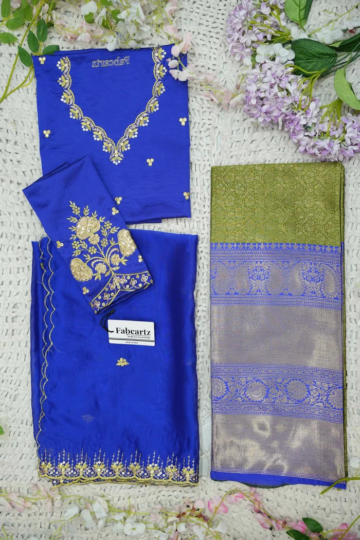 దక్షిణ భారత పండుగ సాంప్రదాయ హాఫ్ చీర (ఛవి) 