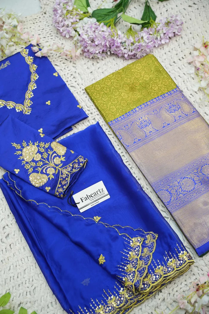 దక్షిణ భారత పండుగ సాంప్రదాయ హాఫ్ చీర (ఛవి) 