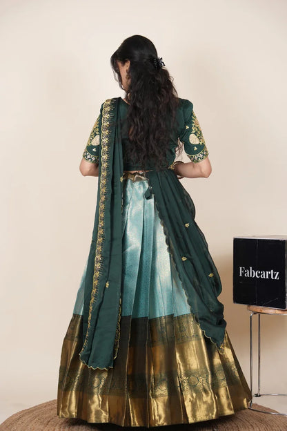 దక్షిణ భారత పండుగ సాంప్రదాయ హాఫ్ చీర (ఛవి) 