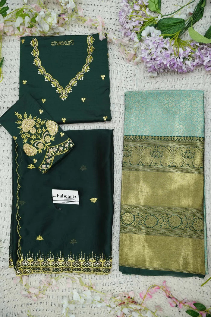 దక్షిణ భారత పండుగ సాంప్రదాయ హాఫ్ చీర (ఛవి) 