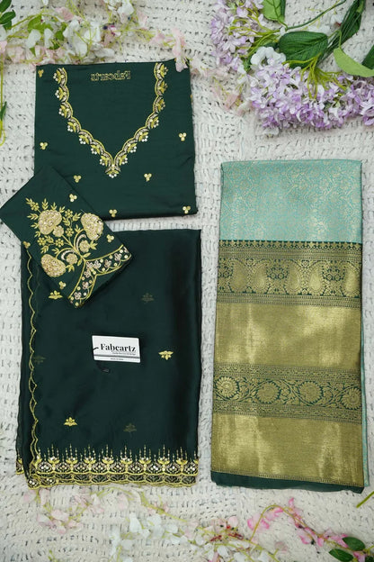 దక్షిణ భారత పండుగ సాంప్రదాయ హాఫ్ చీర (ఛవి) 