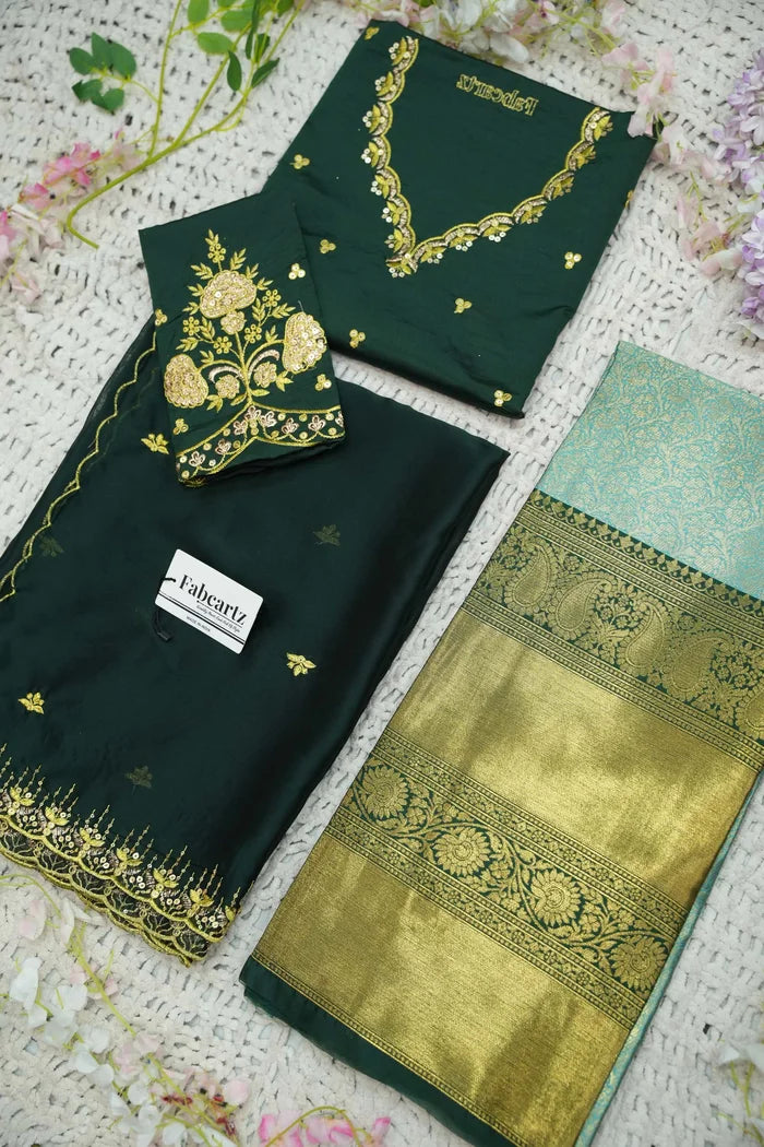 దక్షిణ భారత పండుగ సాంప్రదాయ హాఫ్ చీర (ఛవి) 